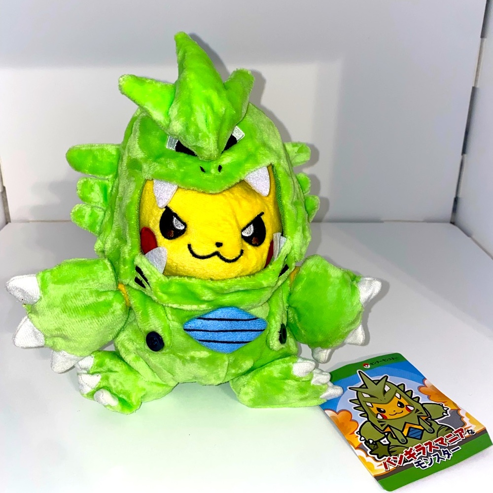 Pikachu as Tyranitar Plush! SOOO COOL!!!